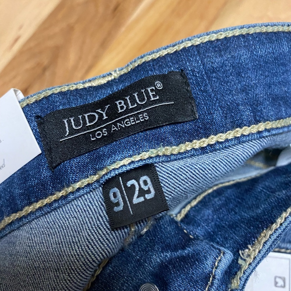 Judy Blue Skinny Jeans Distressed Blue - Picture 4 of 7
